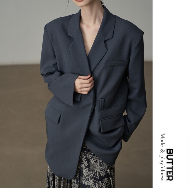 Double-breasted Oversized Jacket 01053