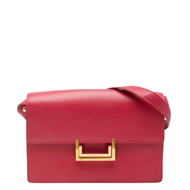サンローラン クラシック ルル 斜め掛け ショルダーバッグ ピンク レザー レディース SAINT LAURENT 【中古】
