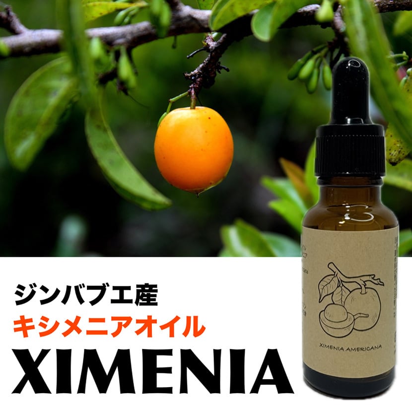 キシメニアオイル 100% オーガニック 不飽和脂肪酸 20ml入 天然 Pure Ximenia Oil 無添加 シリコンフリー 香料フリー 着色料フリー ジンバブエ