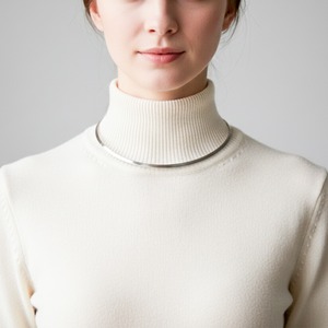 ネックレス チョーカー フラットタイプ シルバー