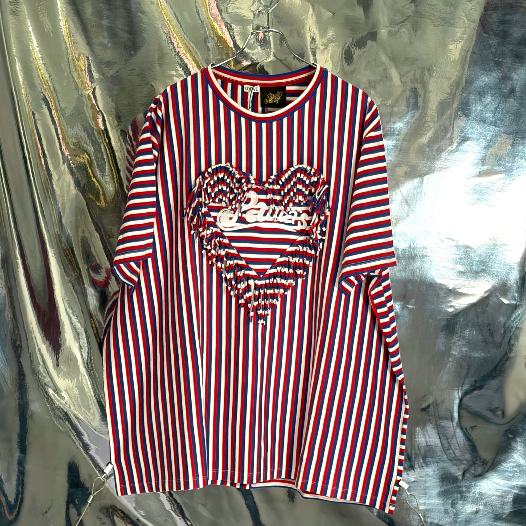 LOEWE パウラズイビザ フリンジハートモチーフTシャツ Tシャツ コットン ロエベ