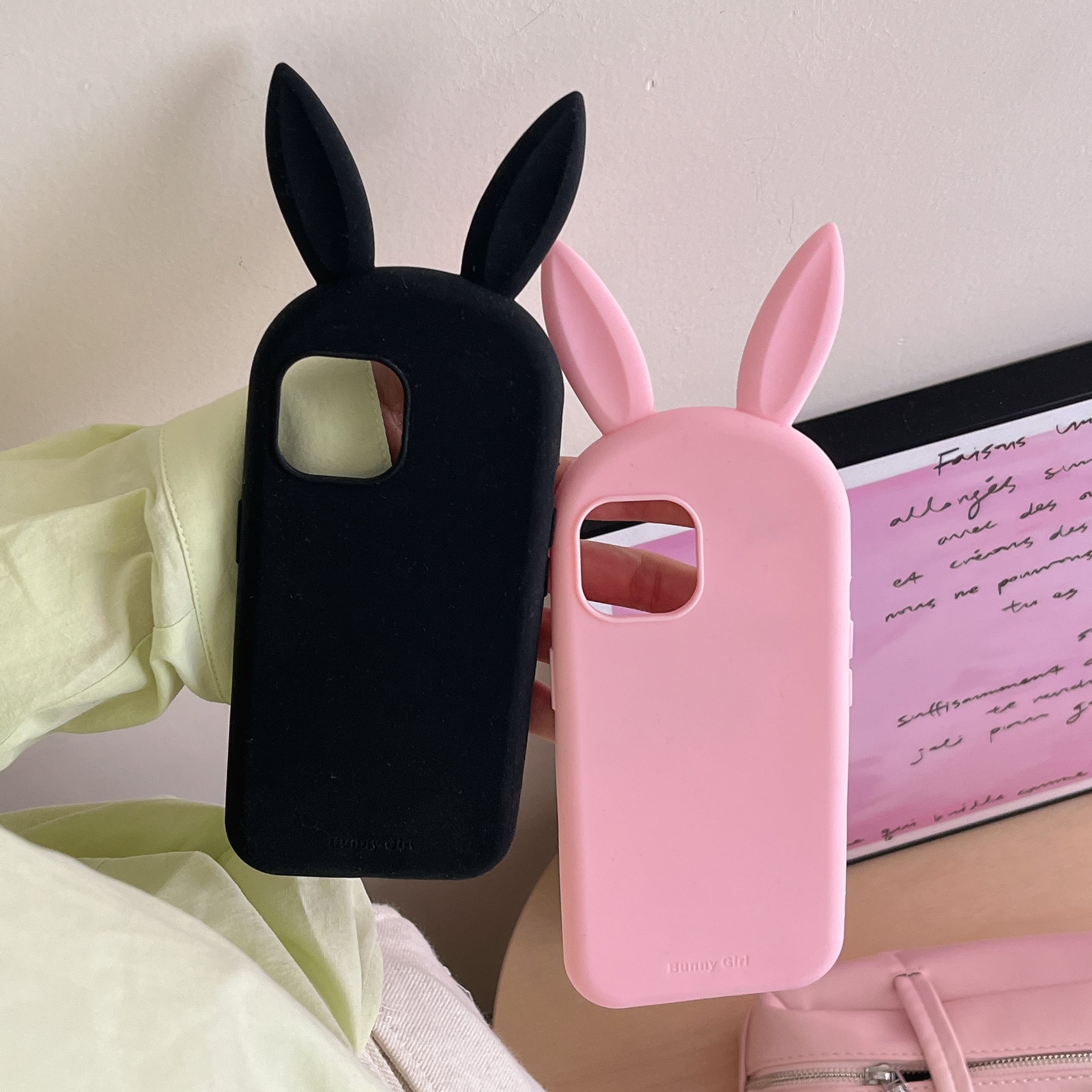 ウサミミ iPhone 17 16 15 14 13 ケース シリコン 可愛い うさぎ