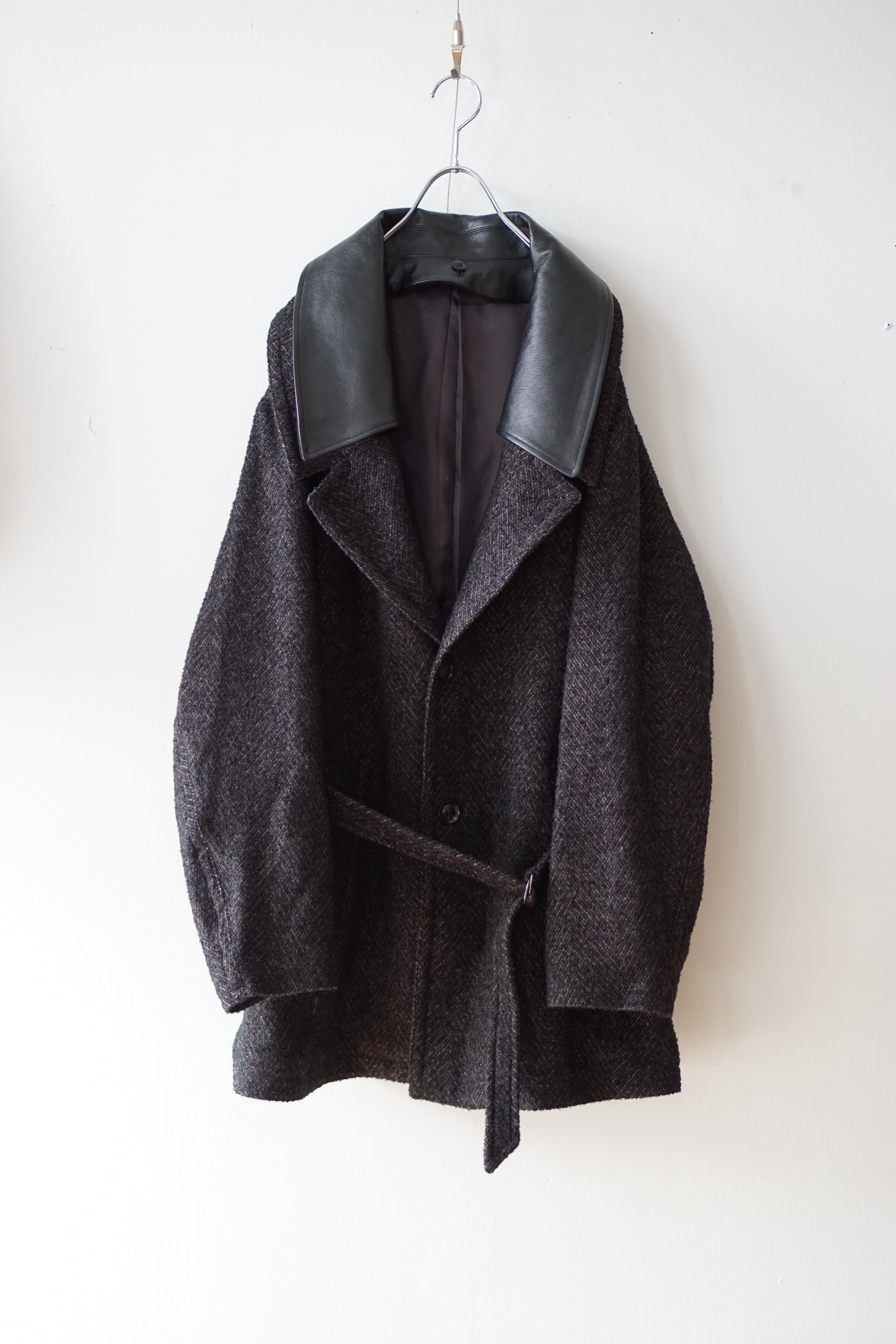 ANTHEM A -DETACHABLE COLLAR SPARKLE TWEED COAT- / A26AW0280C / アンセムエー ツイードコート