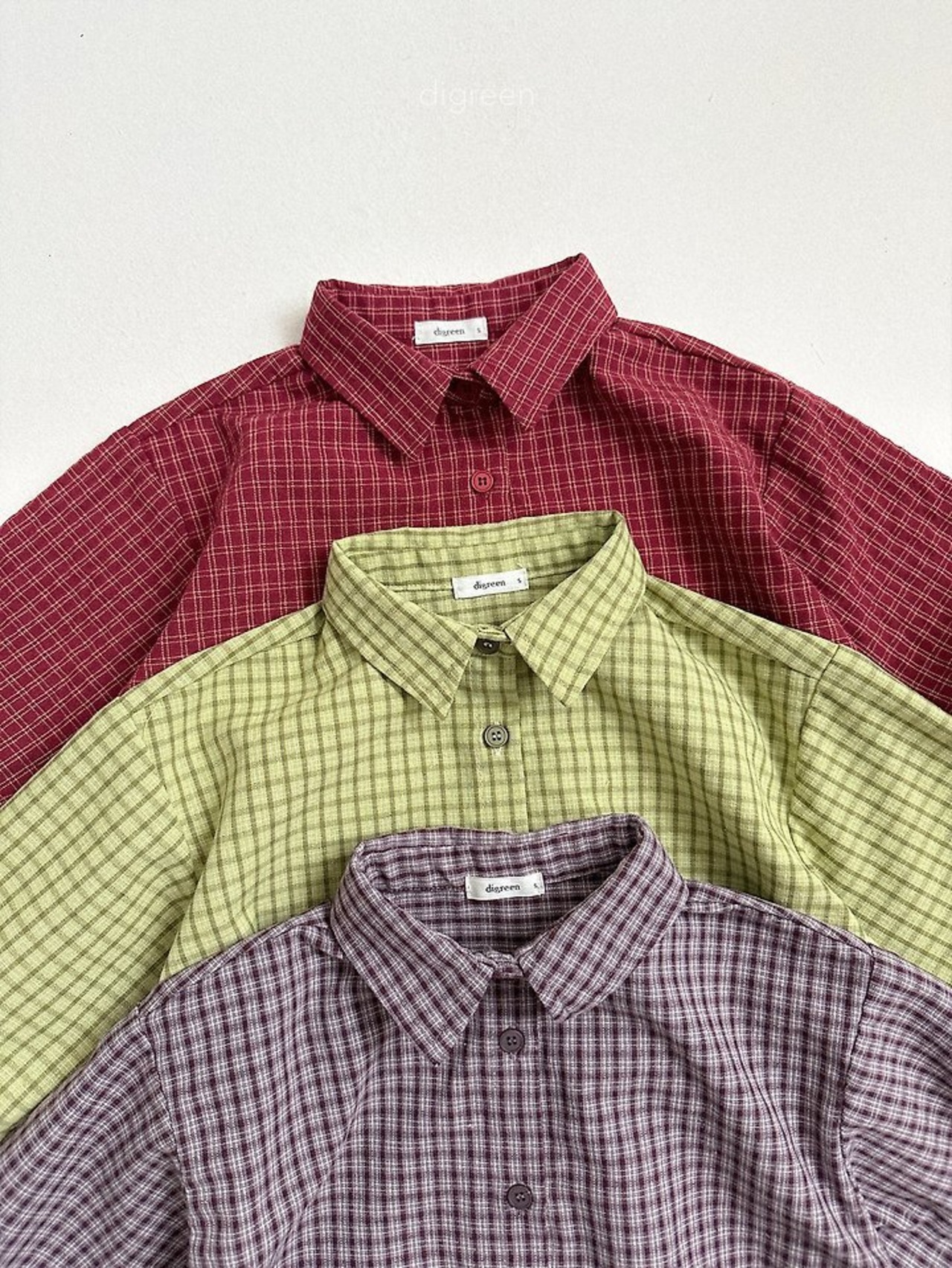 韓国子供服 / Digreen / 26Autumn / picnic check shirt / 長袖Tシャツ *S~ＸXL*