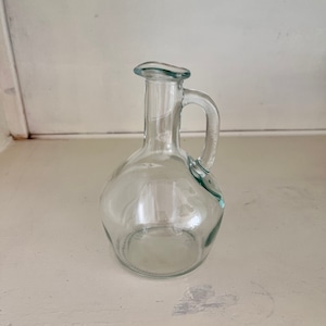 french glass handle vase / フレンチ ガラス ハンドル ベース オブジェ アンティーク調 花瓶 韓国 北欧 インテリア 雑貨