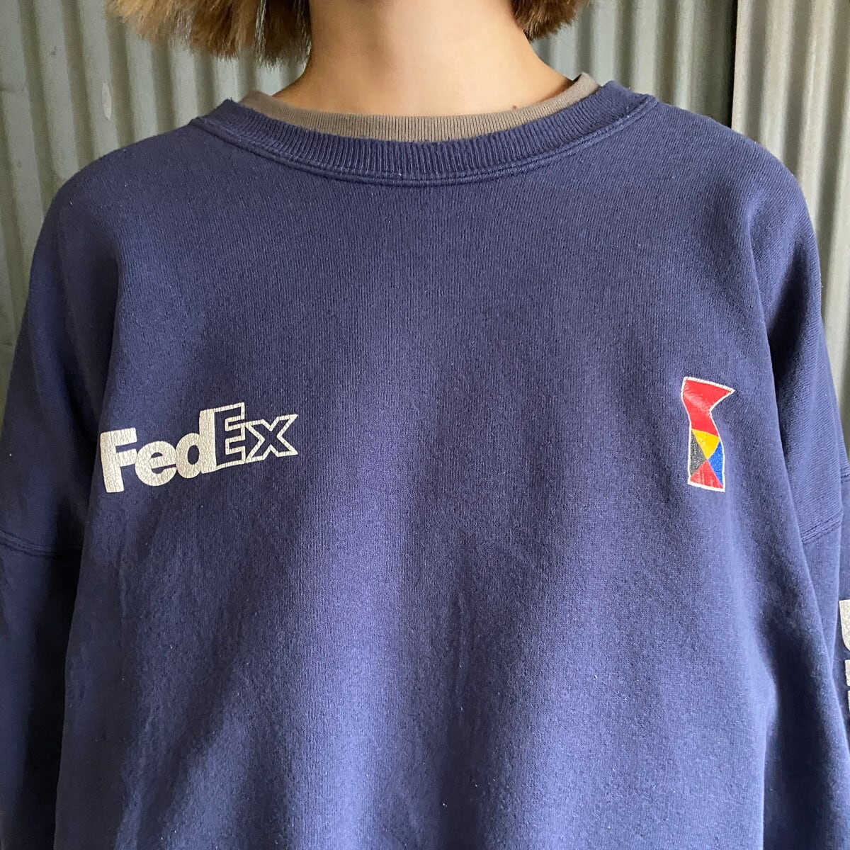 90's FedEx スウェット トレーナー ネイビー ビッグサイズ 企業