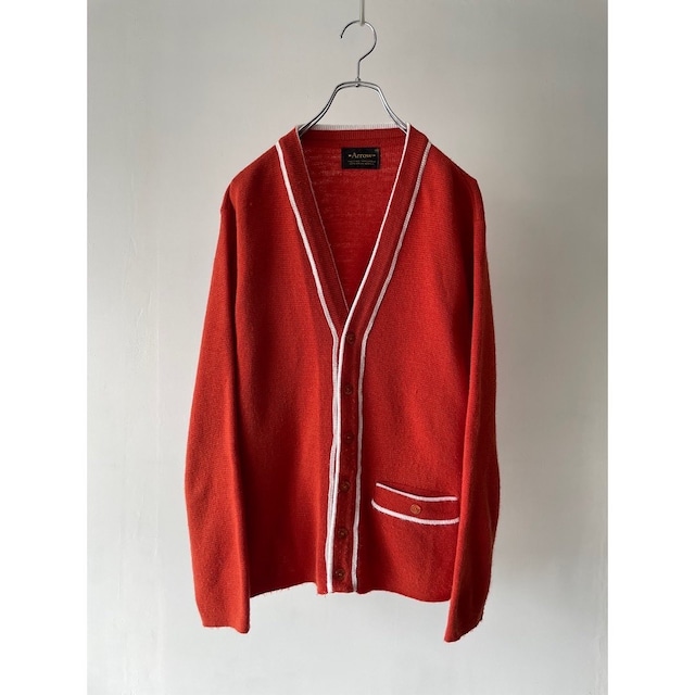 -Arrow- 70's piping acryl cardigan