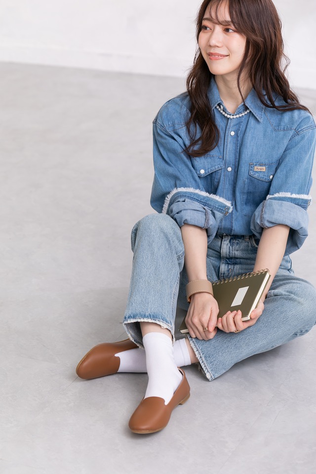 【オペラパンプス】一枚革　履き心地、柔らかさ抜群 / キャメルカラー　年中活躍