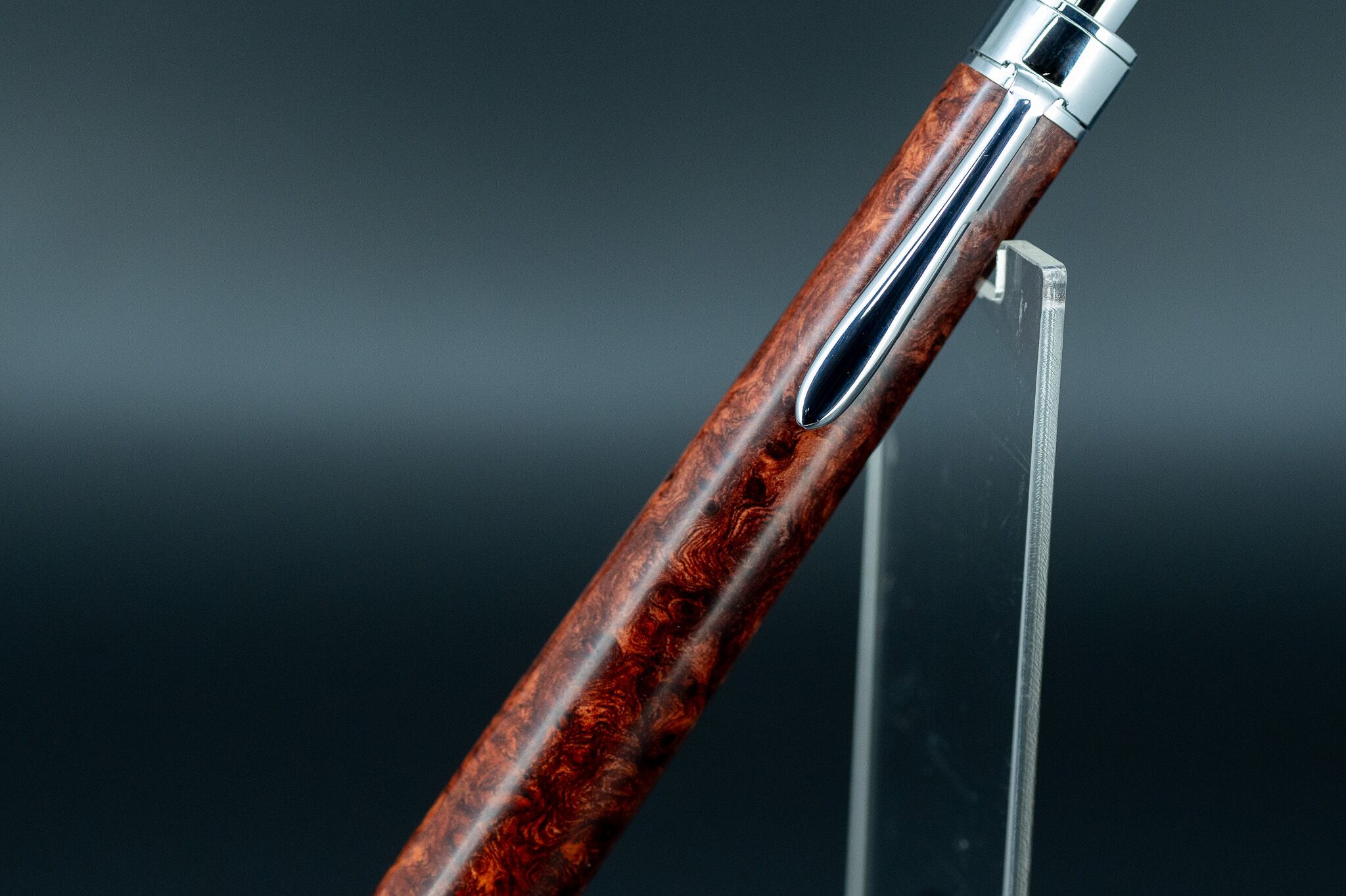 【朱色の銘木】本花梨瘤杢 極上 silver MP