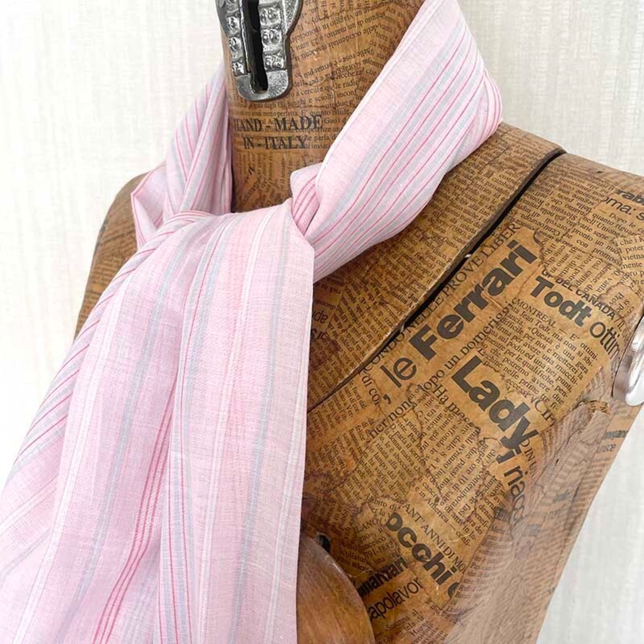 コットンストール　大判　ピンク　パステル　未使用品 12acde2-1