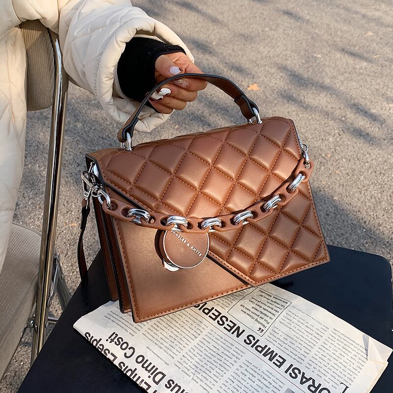 レッド スクウェア メッセンジャーバッグ 手作りハンドバック69214752029