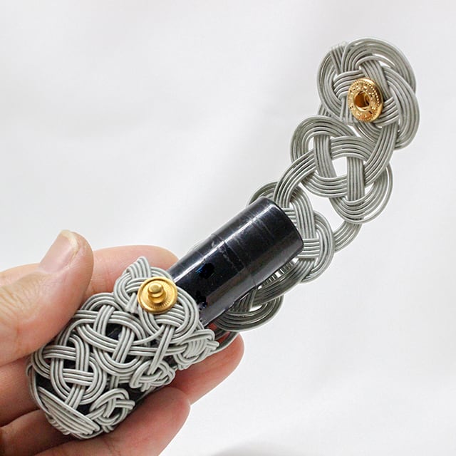 大切な約束のための 水引リップ＆印鑑＆USB ケース（シルバーグレー