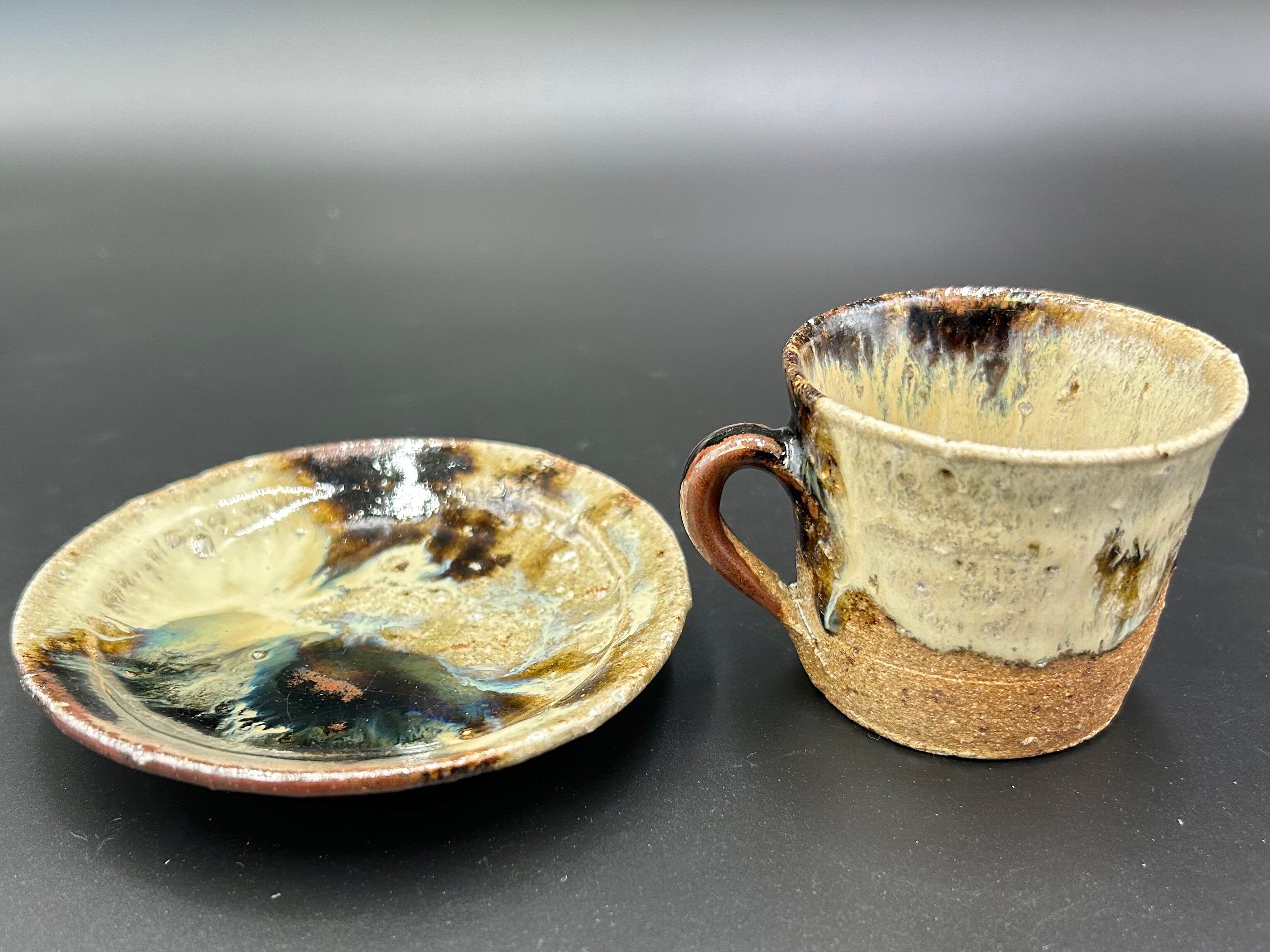 朝鮮唐津エスプレッソ カップ＆ソーサー | 土平窯 藤ノ木陽太郎