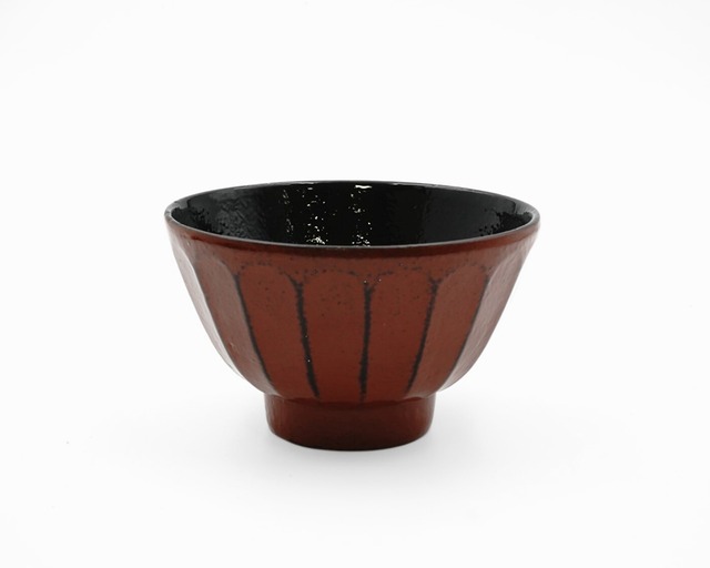 しのぎ碗（赤）