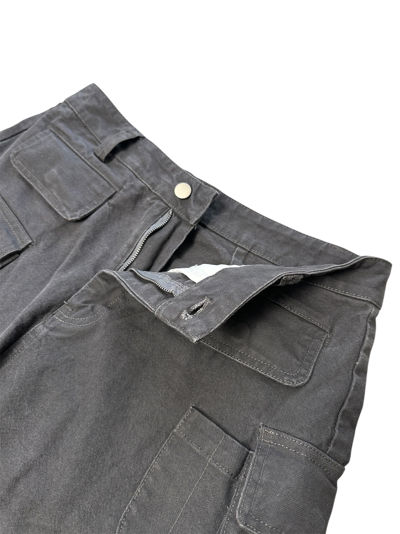 Fade Black Multi Pocket Cargo Pants
