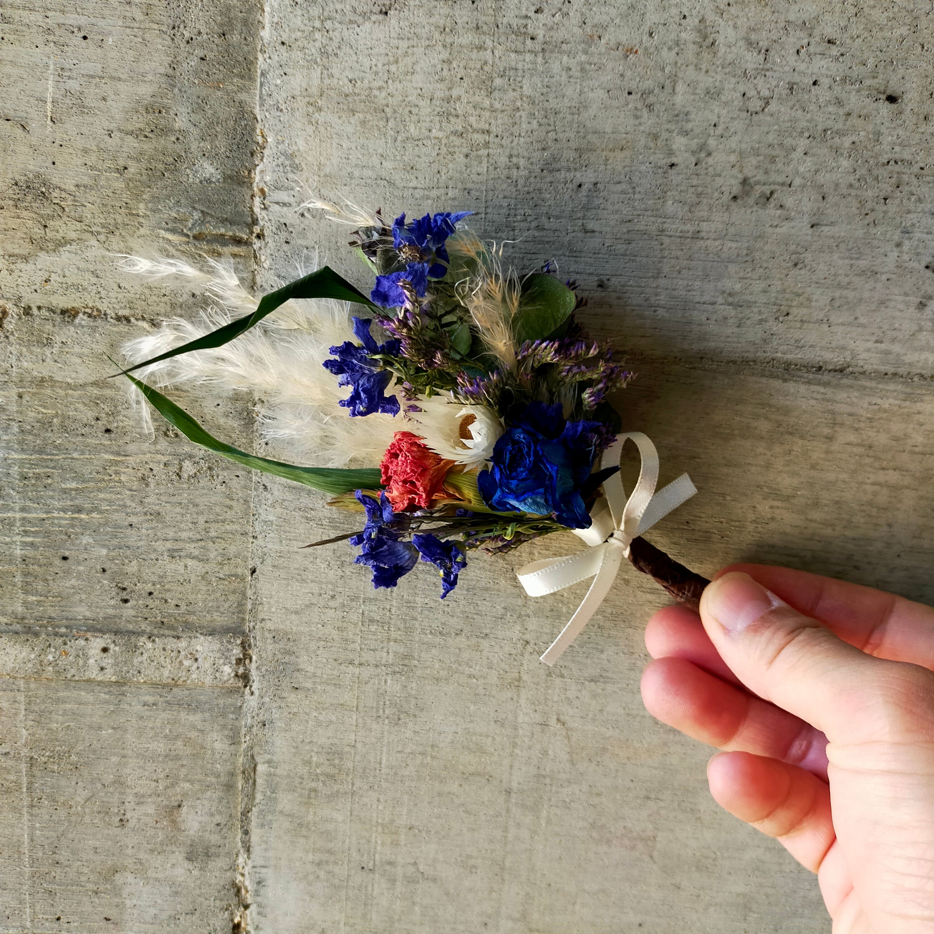 ドライフラワーコサージュ【dried flower corsage】