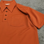 70's design pullover shirt orange