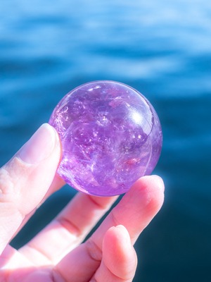 紫色の魔石・バイオレットアメシスト【スフィア】O300-246