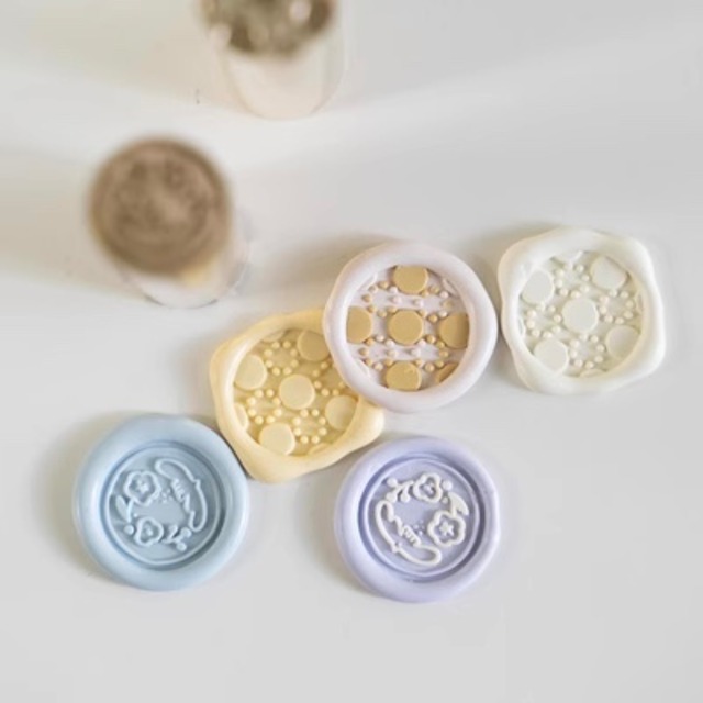 シーリングスタンプヘッド　dot & bird flower