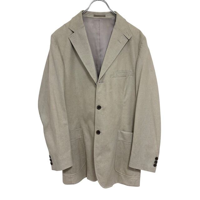 中古 バーバリーロンドン BURBERRY LONDON テーラードジャケット クリーニング済み 千鳥格子 人口皮革 メンズ Lサイズ