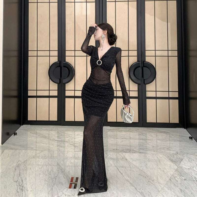 UN3D. ドロストチュールロングワンピース merry jenny（メリージェニー