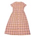 半袖チェック柄ワンピース