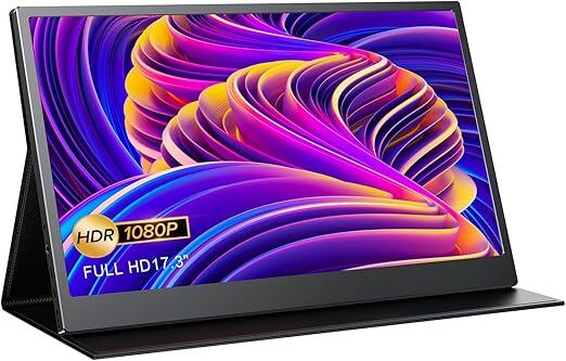 2枚セット モバイルモニター 17.3インチ IPS セット スタンド ディスプレイ