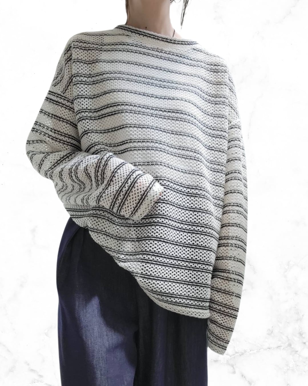 2WAYシアーボーダートップス 8556-500KK CHIGNON シニヨン 2025年9月展示会