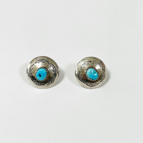 Vintage Southwestern Native Concho Stud Pirced Earrings