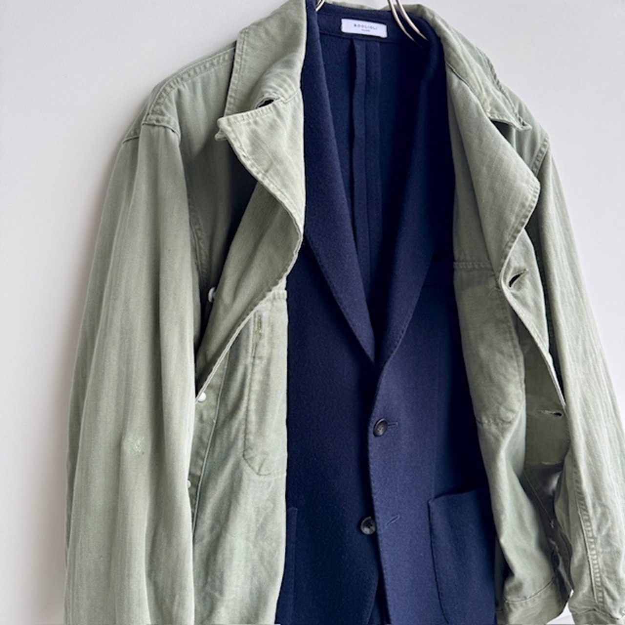 US Army M-41 HBT シャツジャケット 42R 40s 画像9