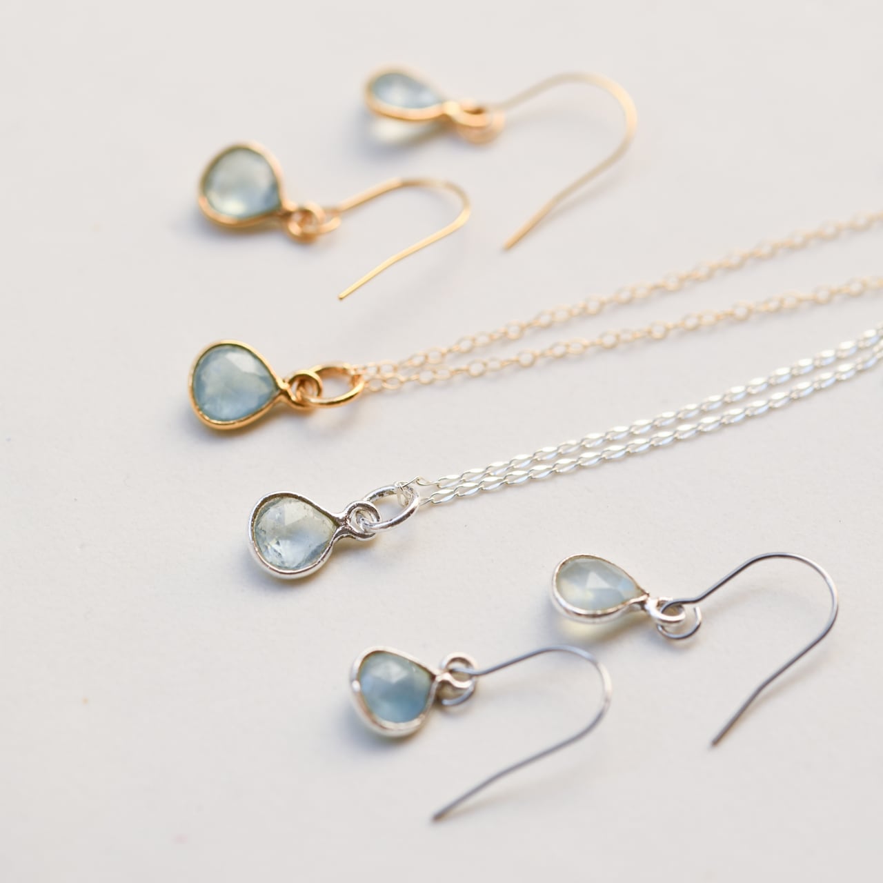 アクアマリンの天然石ネックレス（Silver925／14kgf） アクセサリー