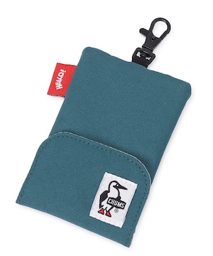 CHUMS チャムス リサイクルリトラクターキーホルダー CH60-3994 キーケース ICカード 定期入れ リール付き RENU リサイクルポリエステル DeepTeal