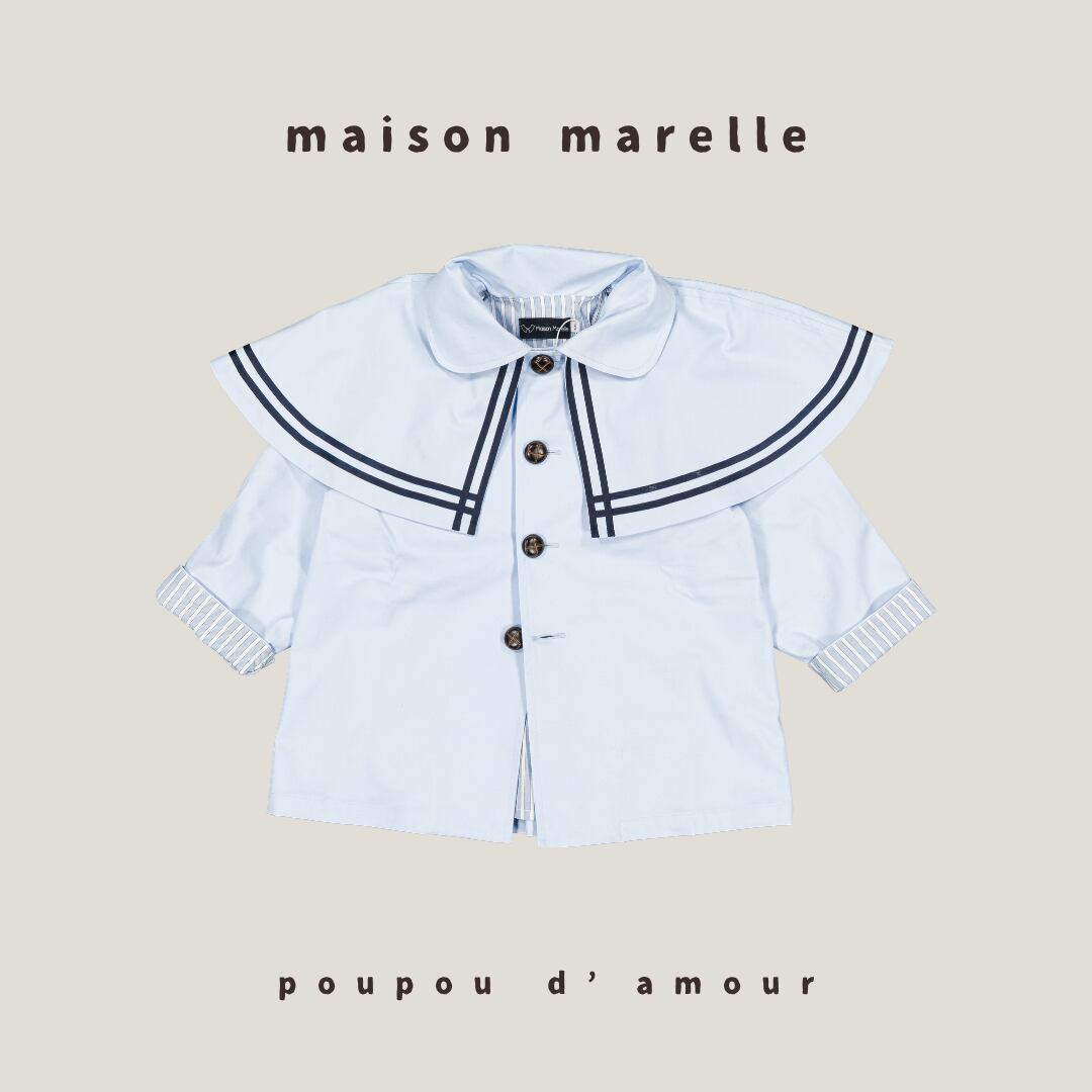 6y~12y 送料無料 【予約】maison marelle|Jacket SHERLOCK- blue sky|(11月上旬以降入荷予定)