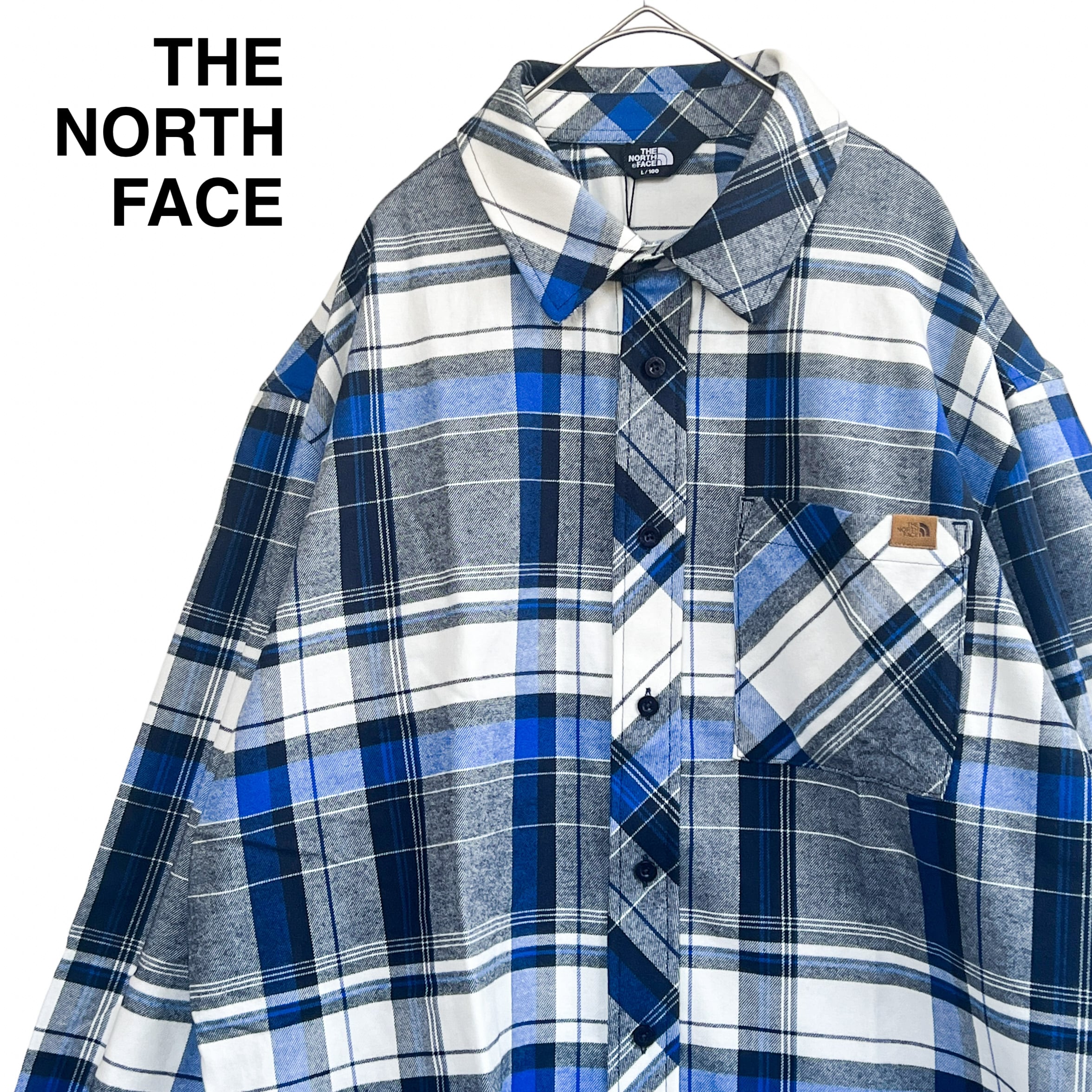 国産高品質】 THE NORTH FACE チェックシャツ ライトブルー 90s FqTYl ...