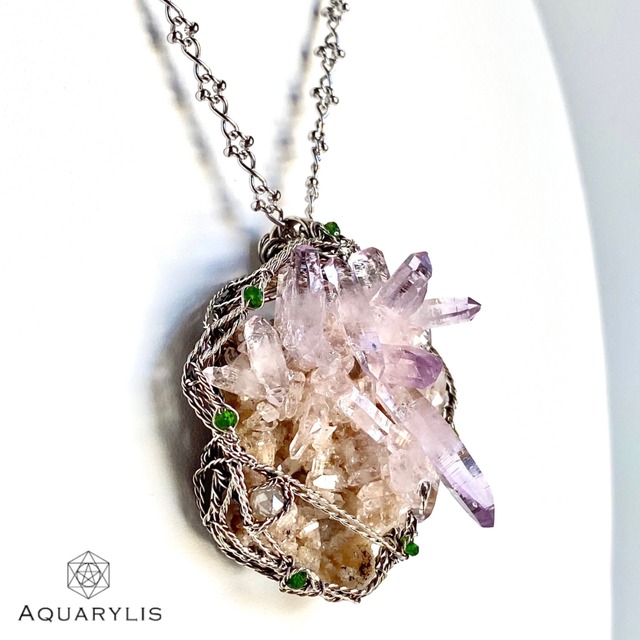 アメジストペンダント 宝石質 天然石ジュエリー ブランド おしゃれ アメジスト ペンダント パワーストーン 人気 効果 意味 誕生石 石言葉 本物 アクアリリスonlinestore
