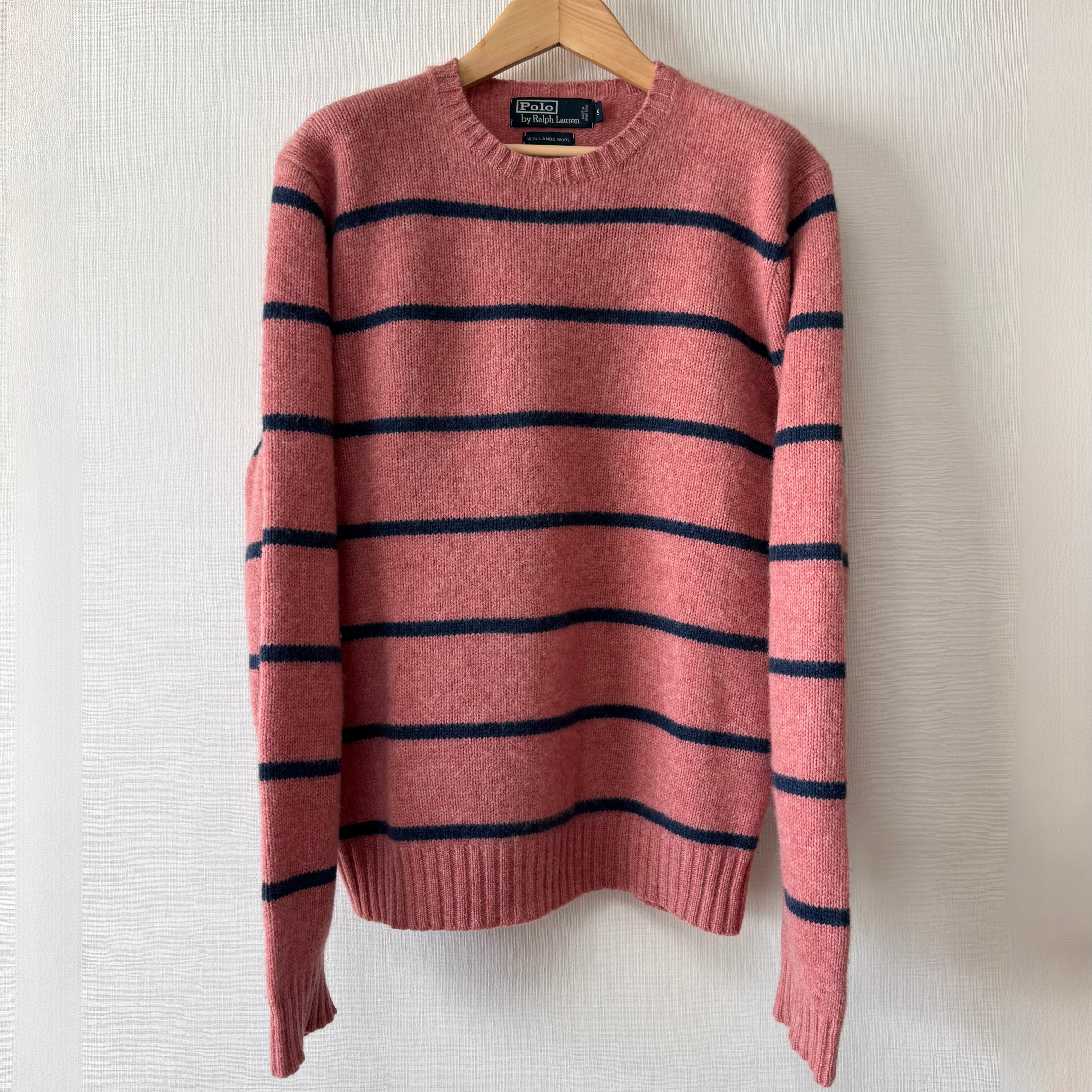 Polo Ralph Lauren 90s 香港製 ラムズウール ボーダー クルーネック