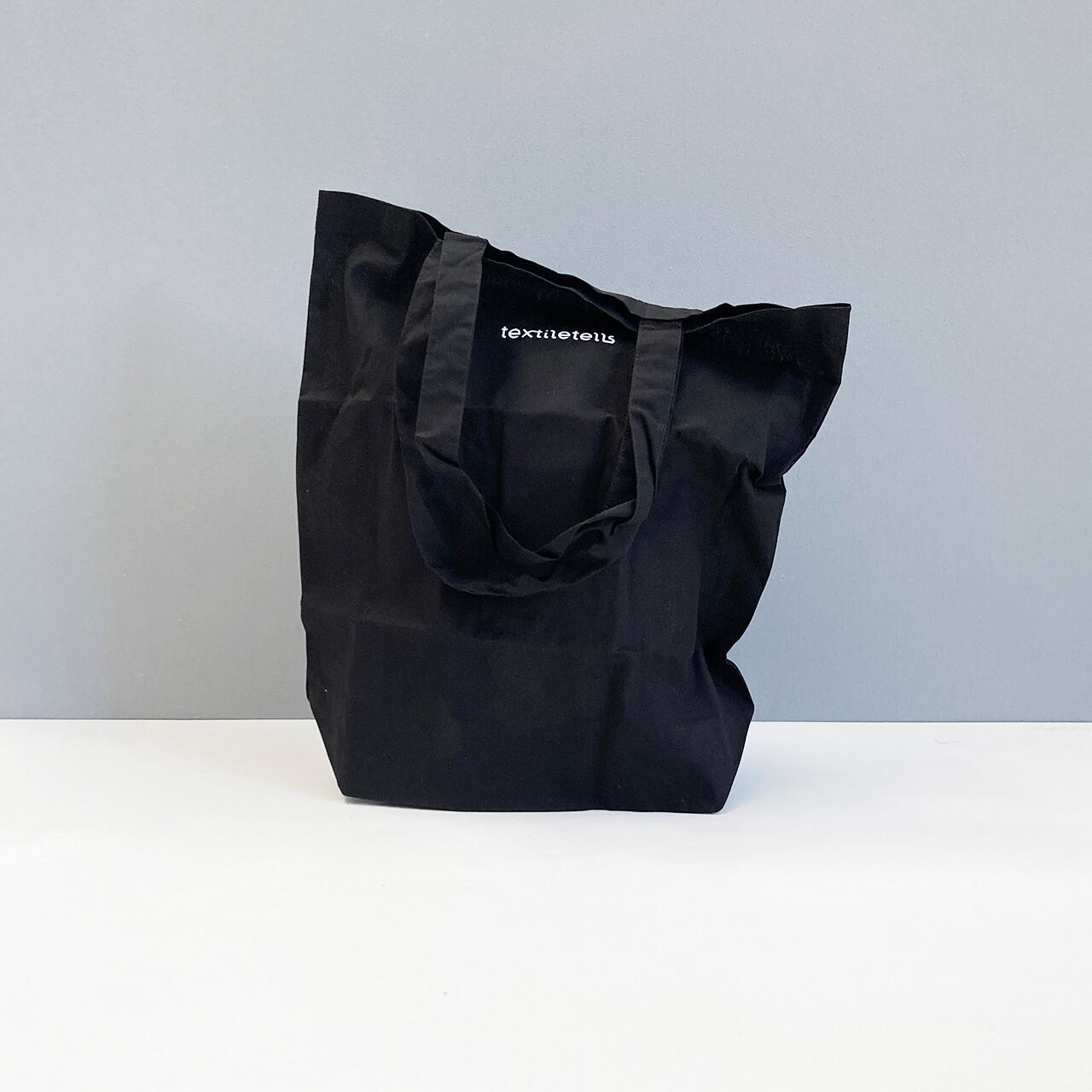 Paper Bag [S] Black / freely painting | textiletells