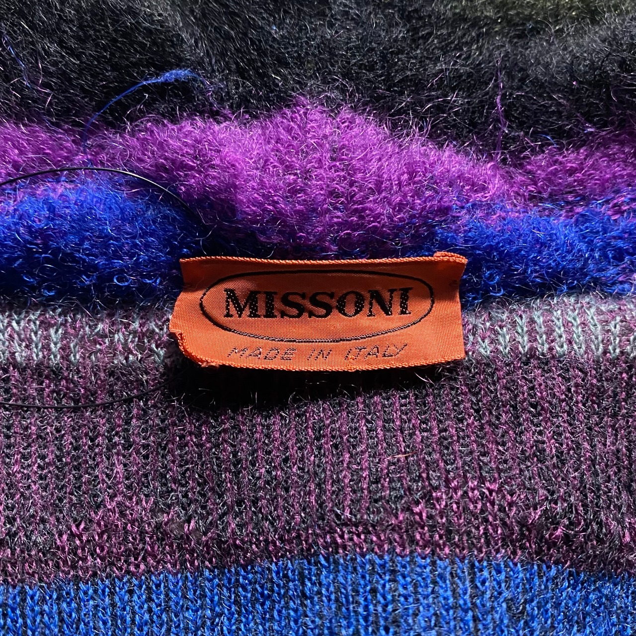 MISSONI shawl collar mohair knit jacket