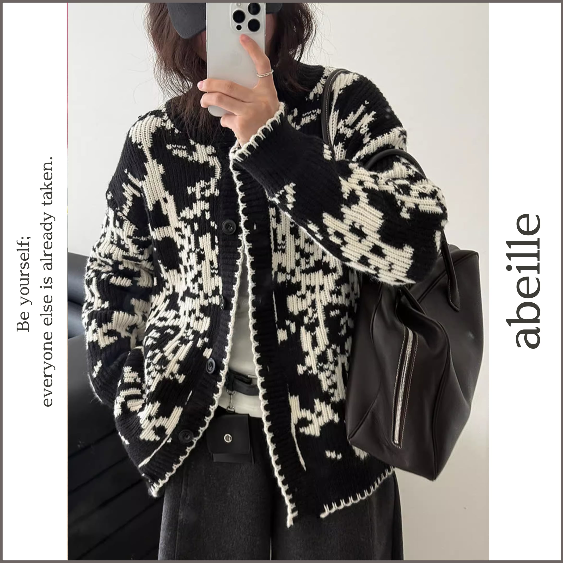 mono tone knit cardigan 14083