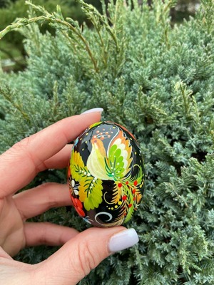 ペトリキウカ塗りのイースター・エッグ 7cm　ホメンコ作