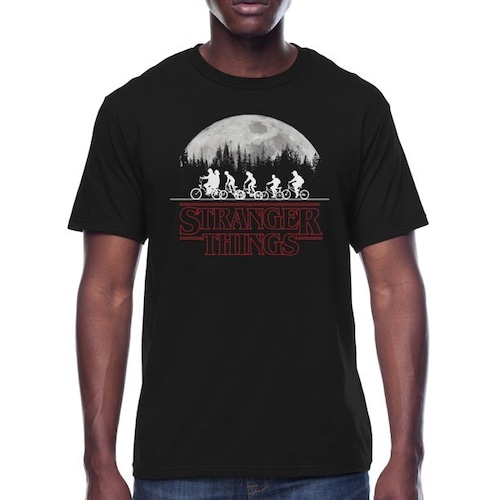 ストレンジャー・シングス Tシャツ Stranger Things みんなで自転車