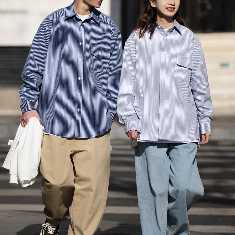 ★LOOSE PINSTRIPE SHIRT　　　A0437