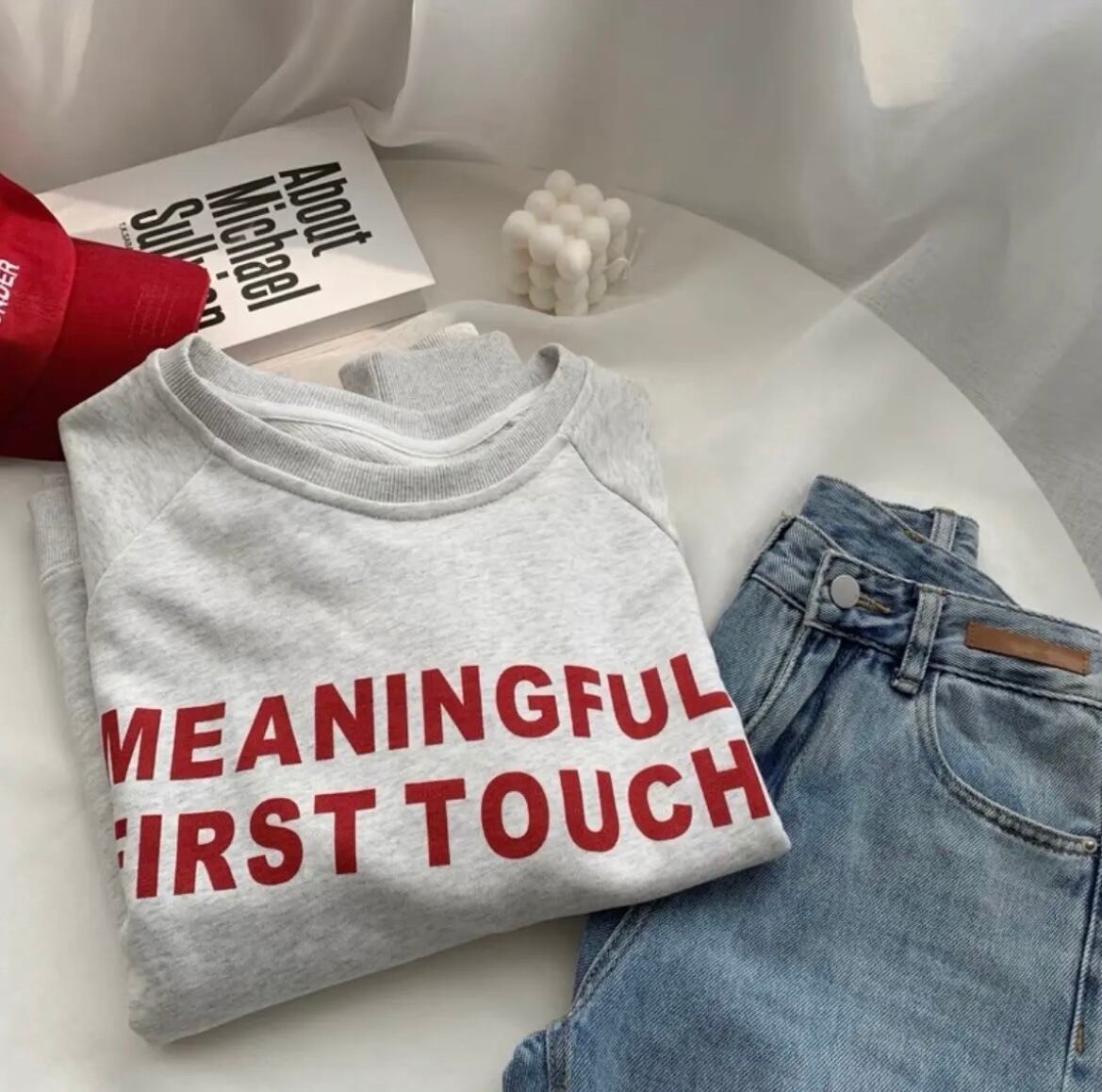 赤ロゴプルオーバー