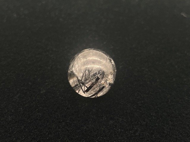 ハンドメイドビーズ素材（ブラックルチルクォーツ）