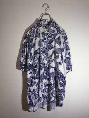 総柄 アロハシャツ 民俗調