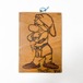 Vintage Pyrography Wooden Plaque Of Disney's Grumpy From Snow White (1978)