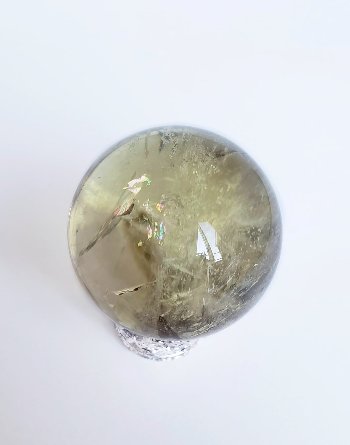 シトリンエンジェルラダー　83g 縦5.5センチ 横4.3センチ　卵型置物 エンジェルラダー シトリン - Angel's ladder Citrine - 天然石 原石