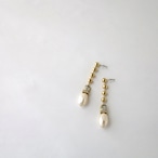 パール&メタルボール　ピアス／イヤリング