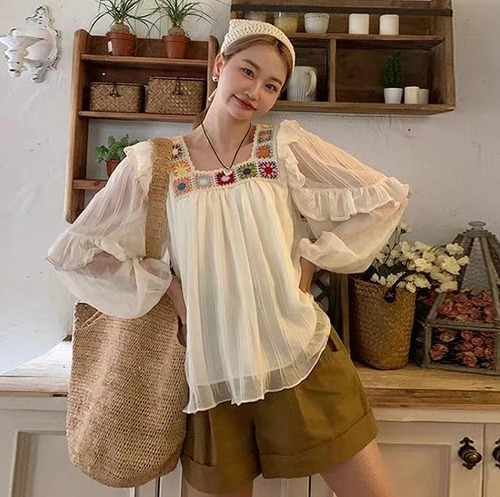 大きいサイズ レディース トップス　シースルー　シアー　春夏 秋 新品 長袖