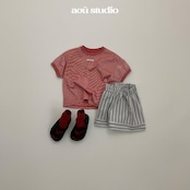 【取寄/韓国直送】aou studio 26/SM ミニストライプTシャツ|夏服|韓国子供服